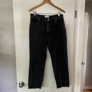 Abercrombie Curve Love Ultra High Rise Ankle Straight Jeans